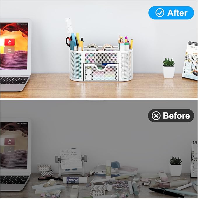 EasyPAG Mesh Pen Holder Desk Organizer - Image 5