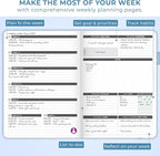Clever Fox Planner Large – Undated Weekly & Monthly Planner - Image 6