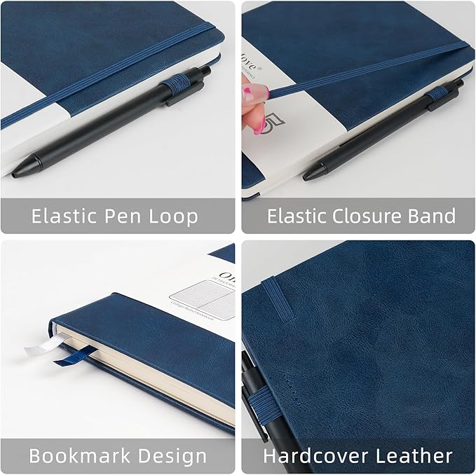 OnMove Notebooks Journal for Women Men 12 Pack Bulk Leather Hardcover - Image 3
