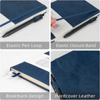 OnMove Notebooks Journal for Women Men 12 Pack Bulk Leather Hardcover - Image 3