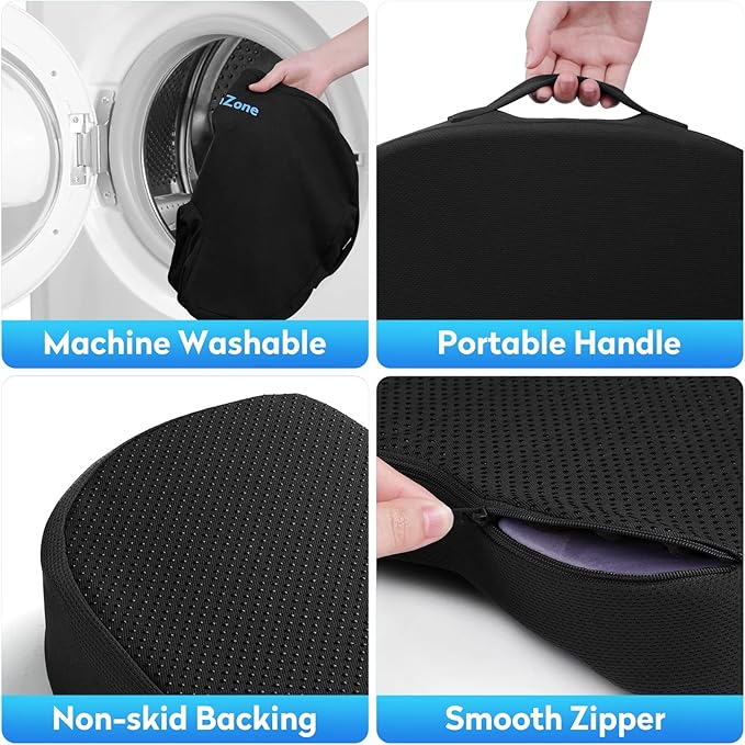 CushZone Seat Cushion, Office Chair Cushions, Car Seat Cushion, Non-Slip - Image 4