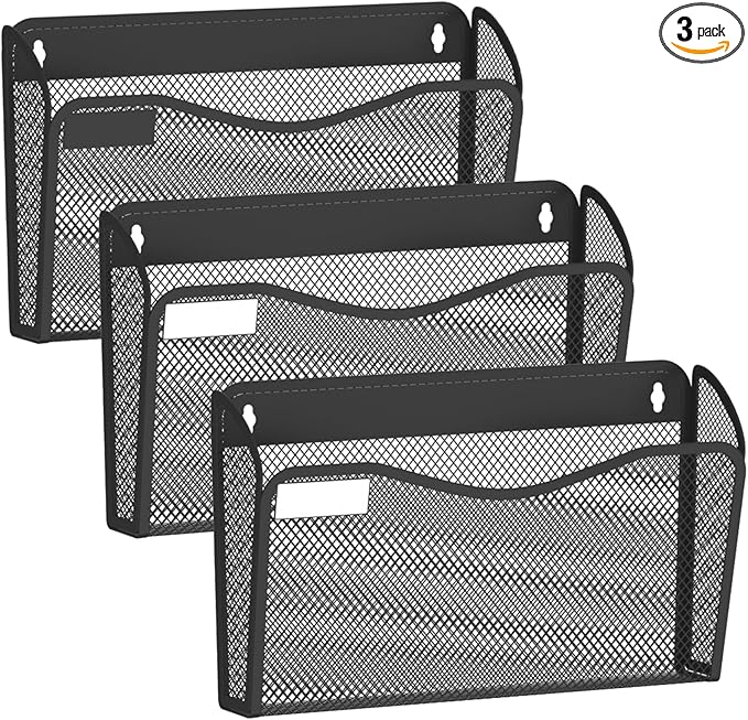 BOHDK Wall File Organizer, Mesh Hanging File Organizer, Home Office by BOHDK