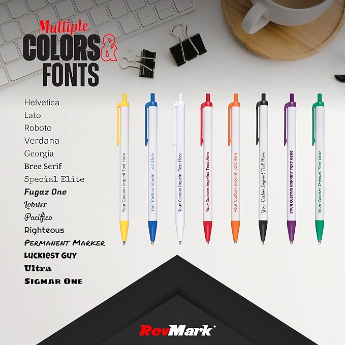 RevMark Personalized Ballpoint Pen, Custom Printed Name, Business or Event - Image 3