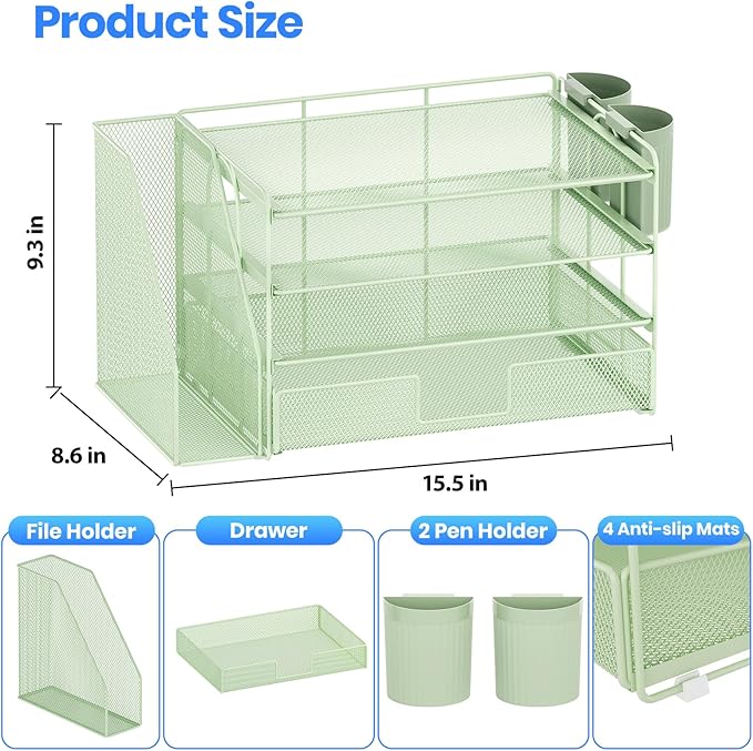 OPNICE Desk Organizer, 4-Tier Desktop File Organizer - Image 2