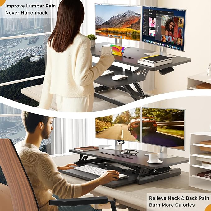 JOY worker Standing Desk Converter, Desktop Workstation Riser - Image 5