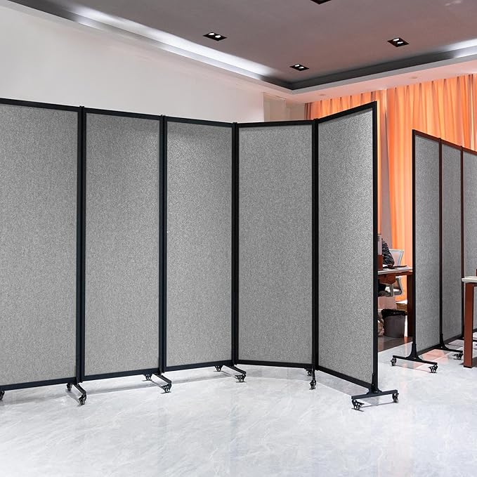 Upgrade Version Room Partition and Divider, Freestanding Rolling Dividers - Image 6