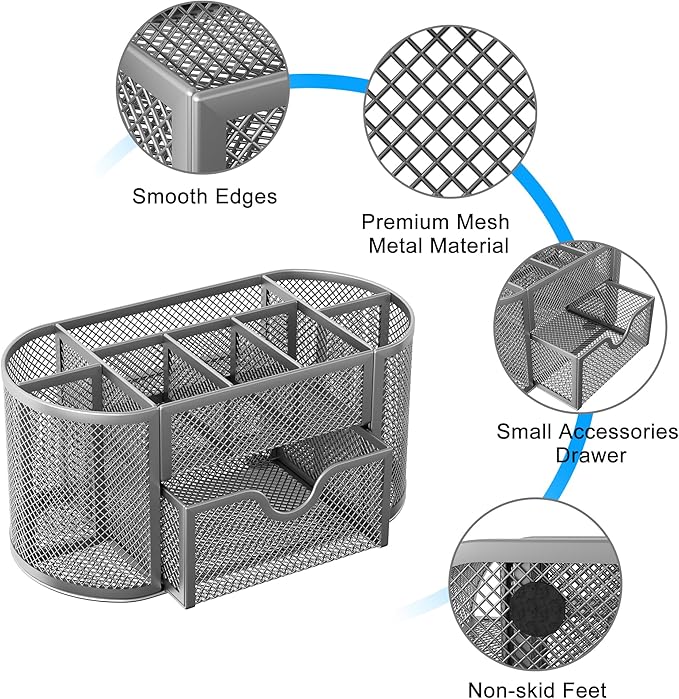 EasyPAG Mesh Pen Holder Desk Organizer - Image 4