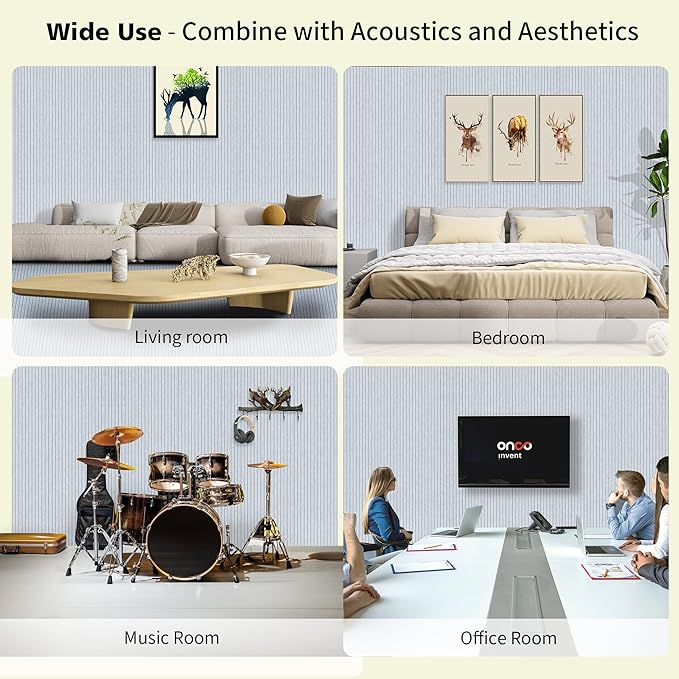 Acoustic Panels, 5 Pack Sound Panels, High-Density Large Acoustic Panels - Image 4