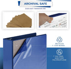 Samsill 3 Inch 3 Ring Binders, Economy Round Ring, Clear View Cover, 550 Sheet Capacity - for School, Home, Office - Blue, 12 Pack