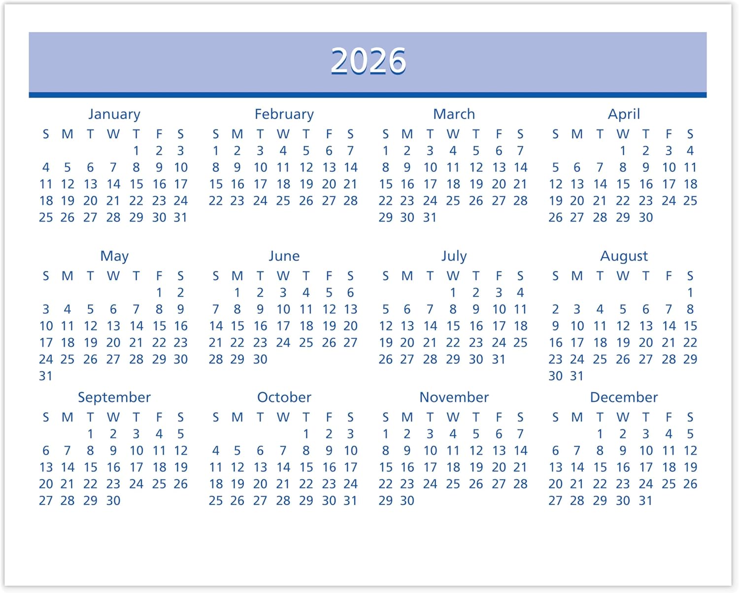 AT-A-GLANCE 2026 Desk Calendar Refill, Weekly, 5-1/2" x 7", Flip-A-Week with QuickNotes (SW7065026)