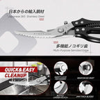 TIVOLI Poultry Shears Black, Japanese Kitchen Shears Heavy Duty - Image 2