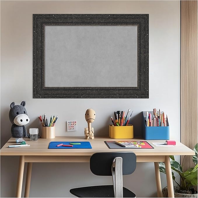 Amanti Art Black Framed Magnetic Board 21x29 Medium Vision Board - Image 6