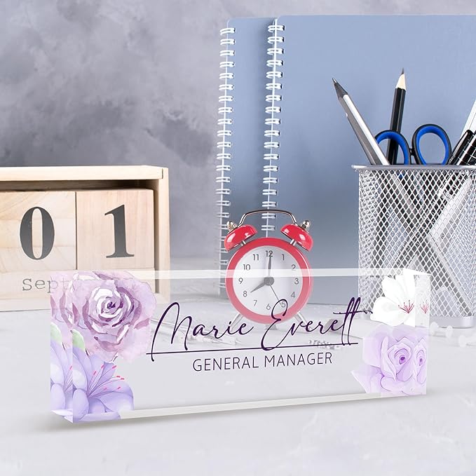 Personalized Name Plate for Desk, Custom Desk Name Plate, Acrylic Name Plate - Image 6