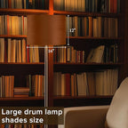 GO&SO Large Lampshades Replacement, Burnt Orange Velvet Drum Lamp Shades Set of - Image 4