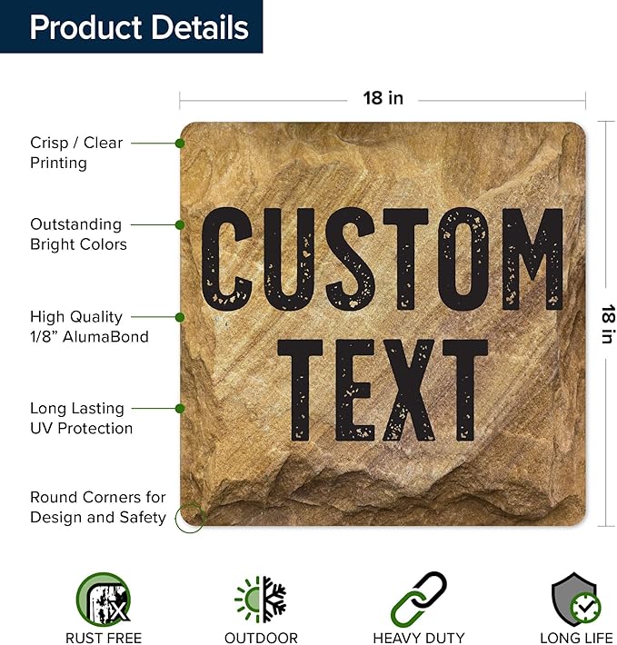 Custom Sign, Custom Street Sign, 11 Font Colors, 13 Font Styles, 4 Hole Options - Image 6
