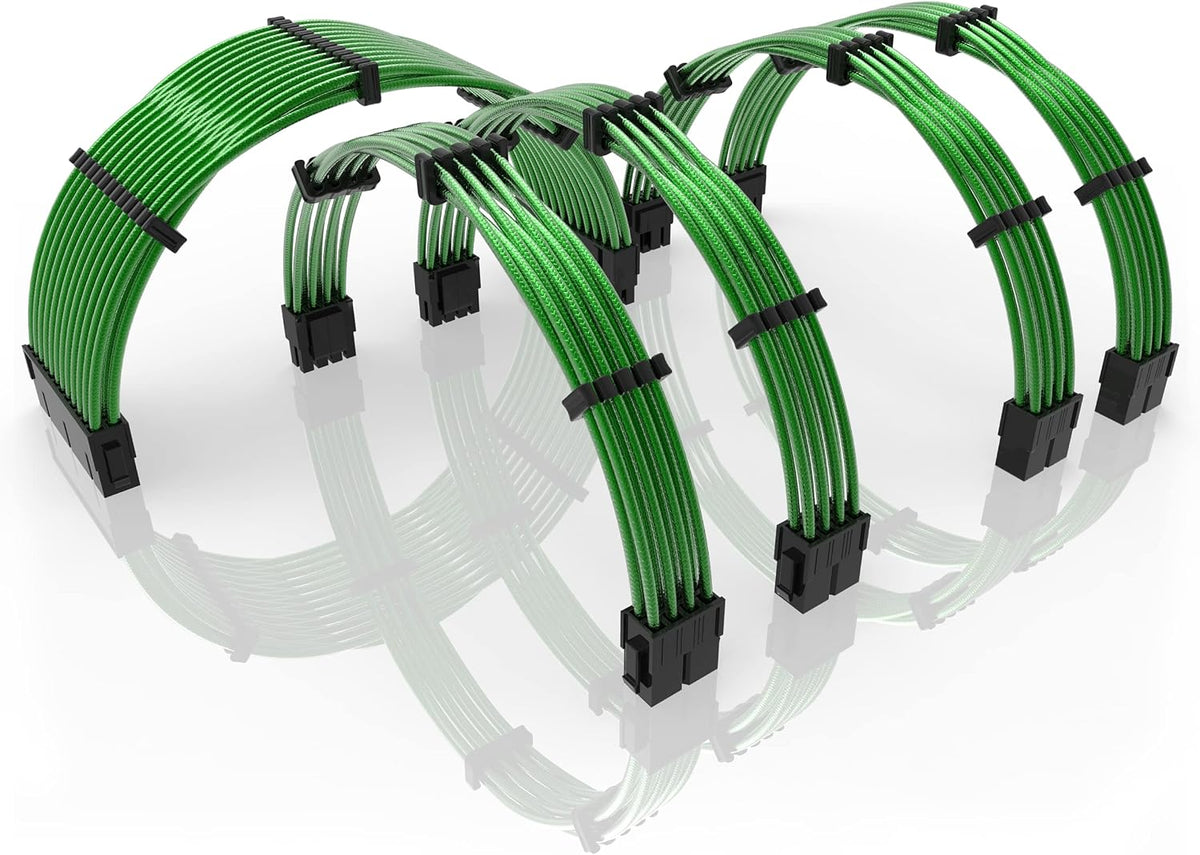 LINKUP - AVA 30cm PSU Cable Extension Sleeved Custom Mod GPU PC Braided