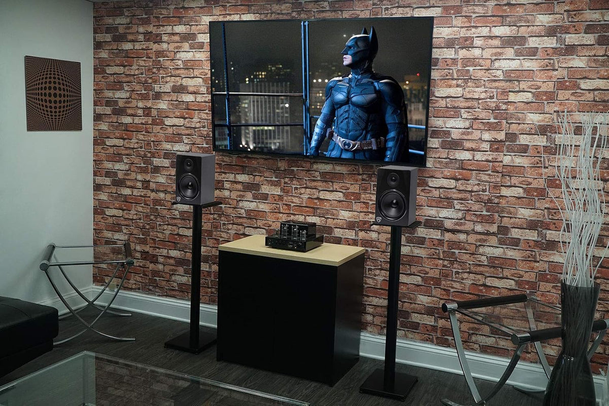 Rockville RS37B V2 Pair 37" Steel Bookshelf Speaker/Studio Monitor Stands