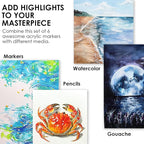 Grabie 6 White Extra Fine Tip Acrylic Paint Marker Set, 6 Pack, 0.7mm Acrylic - Image 6