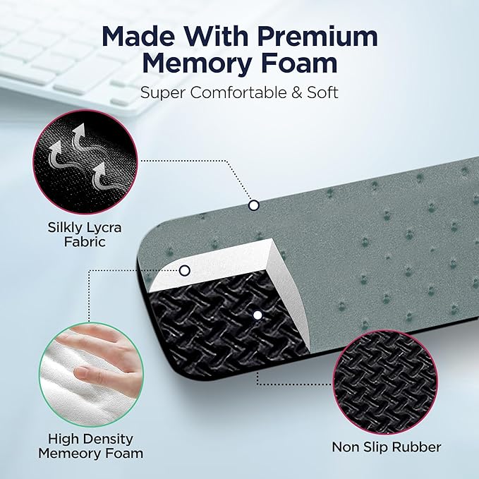 EdgeRest PostureUp L-Shaped Memory Foam Wrist Rest, Ergonomic Elbow and Forearm - Image 2