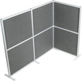 VIVO L-Shape Modular Corner Wall System, 3 Panels, Modern Professional Office