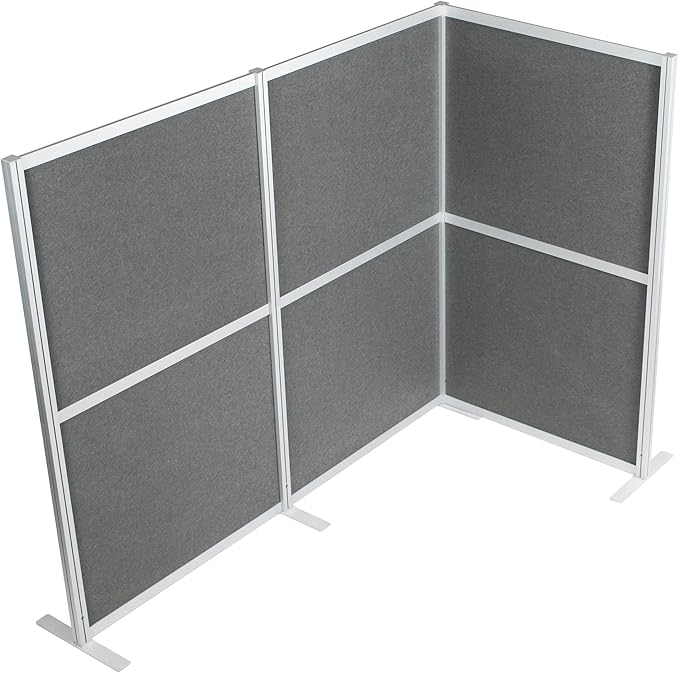 VIVO L-Shape Modular Corner Wall System, 3 Panels, Modern Professional Office by VIVO
