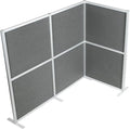 VIVO L-Shape Modular Corner Wall System, 3 Panels, Modern Professional Office by VIVO