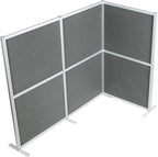 VIVO L-Shape Modular Corner Wall System, 3 Panels, Modern Professional Office by VIVO