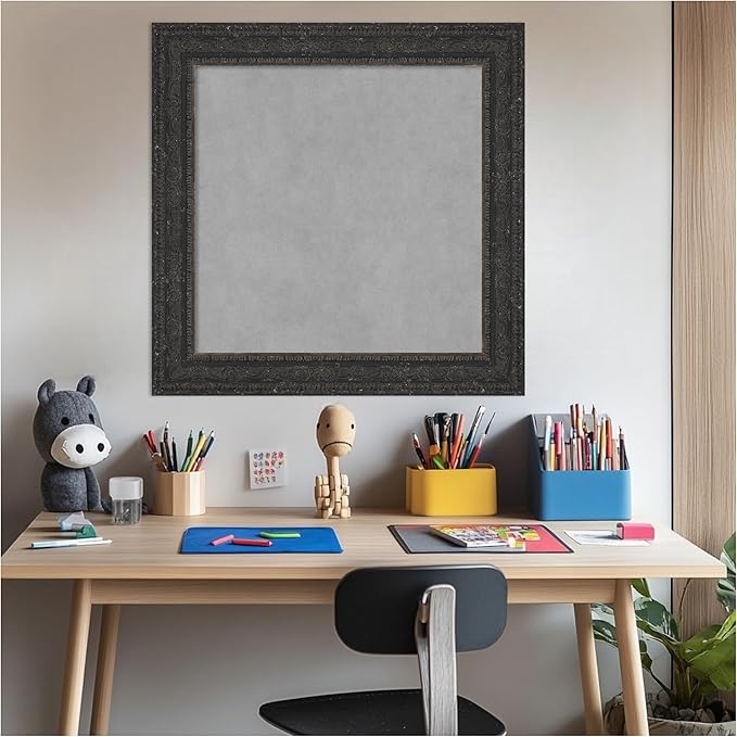 Amanti Art Black Framed Magnetic Board 25x25 Medium Vision Board - Image 5