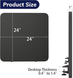 KERRAM Desk Privacy Panel 24 x 24 Inch, Sound Absorbing & Proof Desk Divider - Image 6