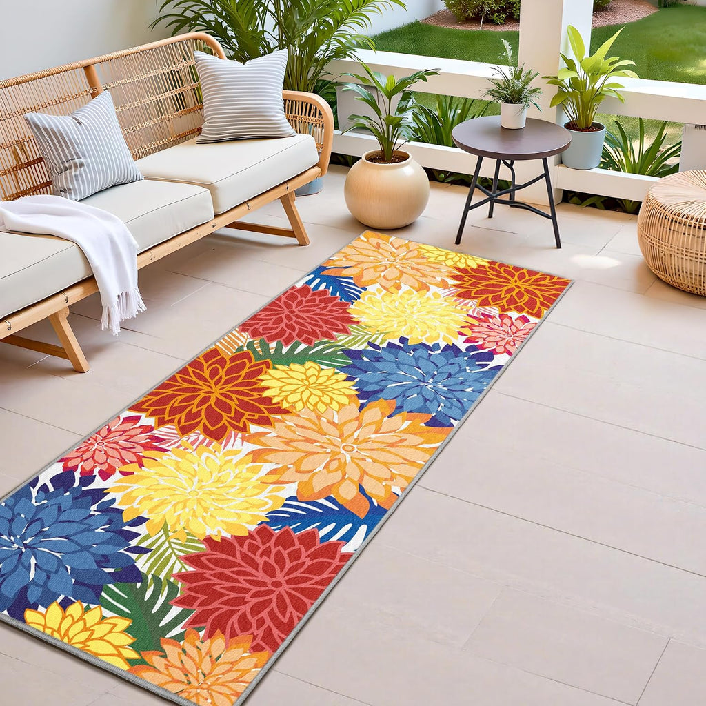 outdoor rug waterproof, washable patio runner rug for, main product view