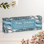 Personalized Name Plate for Desk, Custom Acrylic Desk Name Sign, Office by Unknown