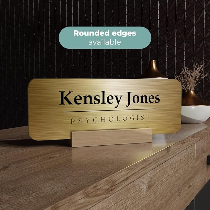 EGD ACM Desk Name Plate Personalized I Custom Office Desk Accessories Decor I - Image 7