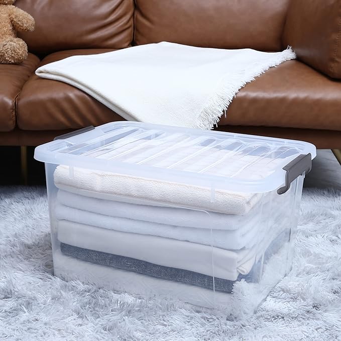 Citylife 6 Packs 44.4 QT Plastic Storage Bins - Image 3