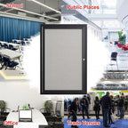 36×24 Inch Lockable Enclosed Bulletin Board, Weather-Resistant Outdoor - Image 6