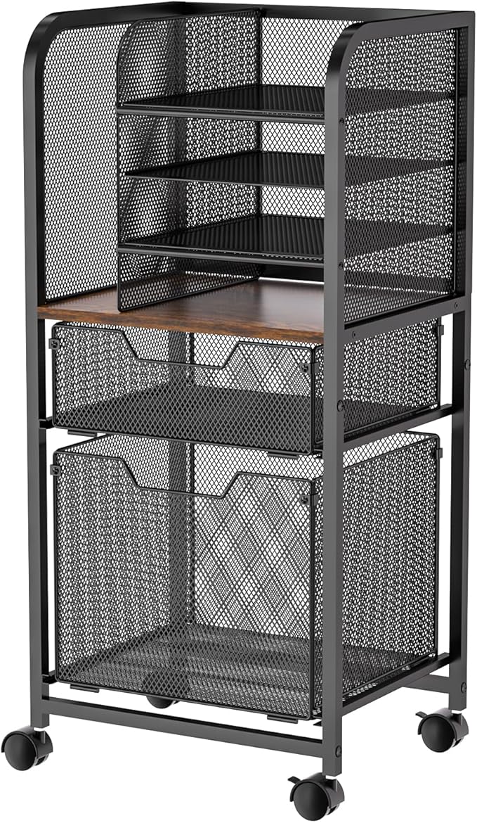 Feyejade 6-Tier Rolling File Cart by Feyejade