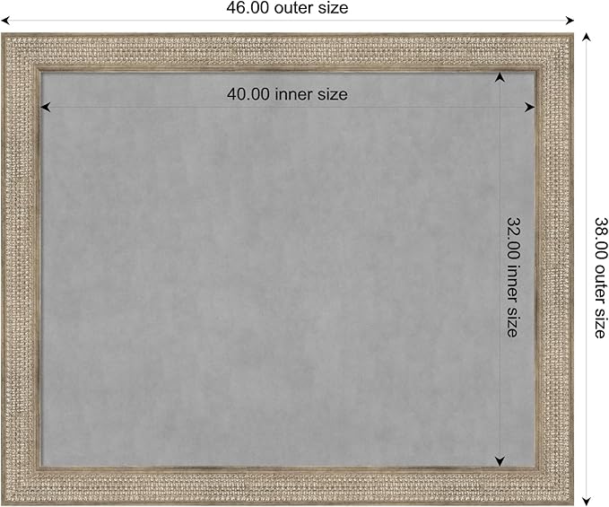 Amanti Art Silver Framed Magnetic Board 38x46 X-Large Vision Board - Image 3