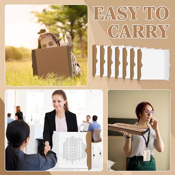 15 Pcs Trifold Presentation Board 12 x 20 Inch Trifold Poster Board Portable - Image 3