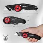 WORKPRO Folding Utility Knife, 2-in-1 Multitool Knife - Image 9