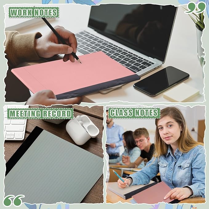 Lincia 6 Pcs 11" x 9.5" Legal Pads College Ruled Notepad Landscape Notebook - Image 6