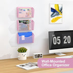 EasyPAG 3 Single Pocket Wall File Organizer, Mesh Hanging File Folder Organizer - Image 3