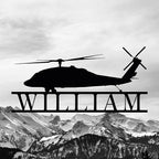 Personalized Metal Airplane Wall Art, Airplane Name Sign, Customized Pilot Name - Image 2