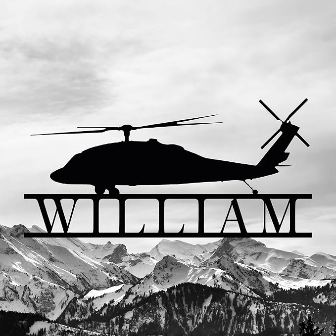 Personalized Metal Airplane Wall Art, Airplane Name Sign, Customized Pilot Name - Image 2