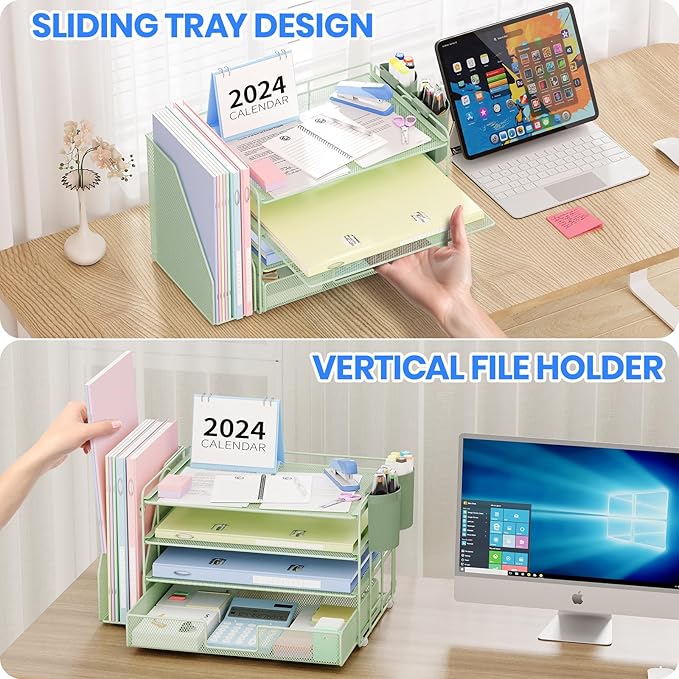 OPNICE Desk Organizer, 4-Tier Desktop File Organizer - Image 4