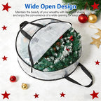 PWRSC 2 Pack Wreath Storage Bag, Christmas Decoration Garland Container - Image 3