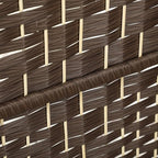 HOMCOM 6 Panel Room Divider, Hand-Woven Freestanding Wall Partition - Image 8