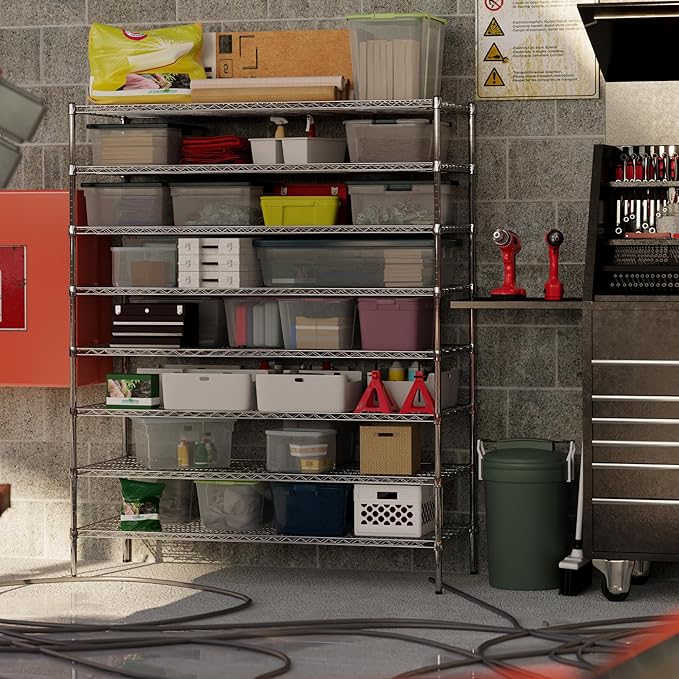 Regal Altair 24" Deep x 60" Wide x 74" Height Wire Shelving Kit | 8-Tier | NSF - Image 7