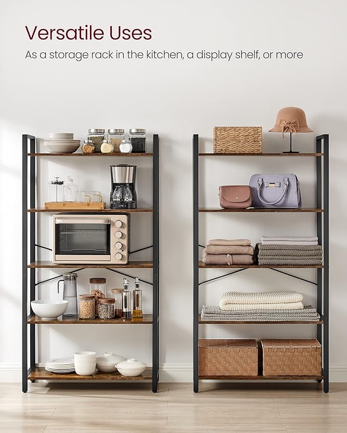 VASAGLE 5-Tier Bookshelf, Bookcase - Image 9