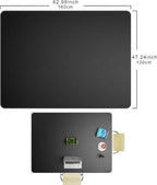 CENNBIE HUGE160 63" x 47" Black Leather Desk Mat - Image 2