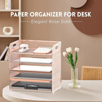 Supeasy 5 Trays Paper Organizer Letter Tray - Image 2