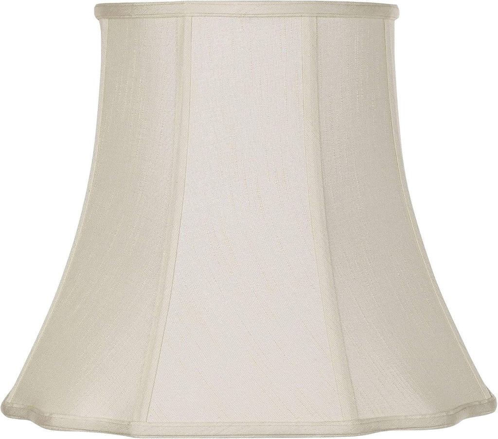 Creme Large Bell Cut Corner Lamp Shade 10" Top x 16" Bottom x 14" Slant x 13.5"